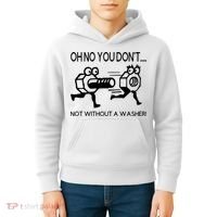 Oh No You Don't Not Without A Washer Funny Mechanic Kids Hoodie thumb 4