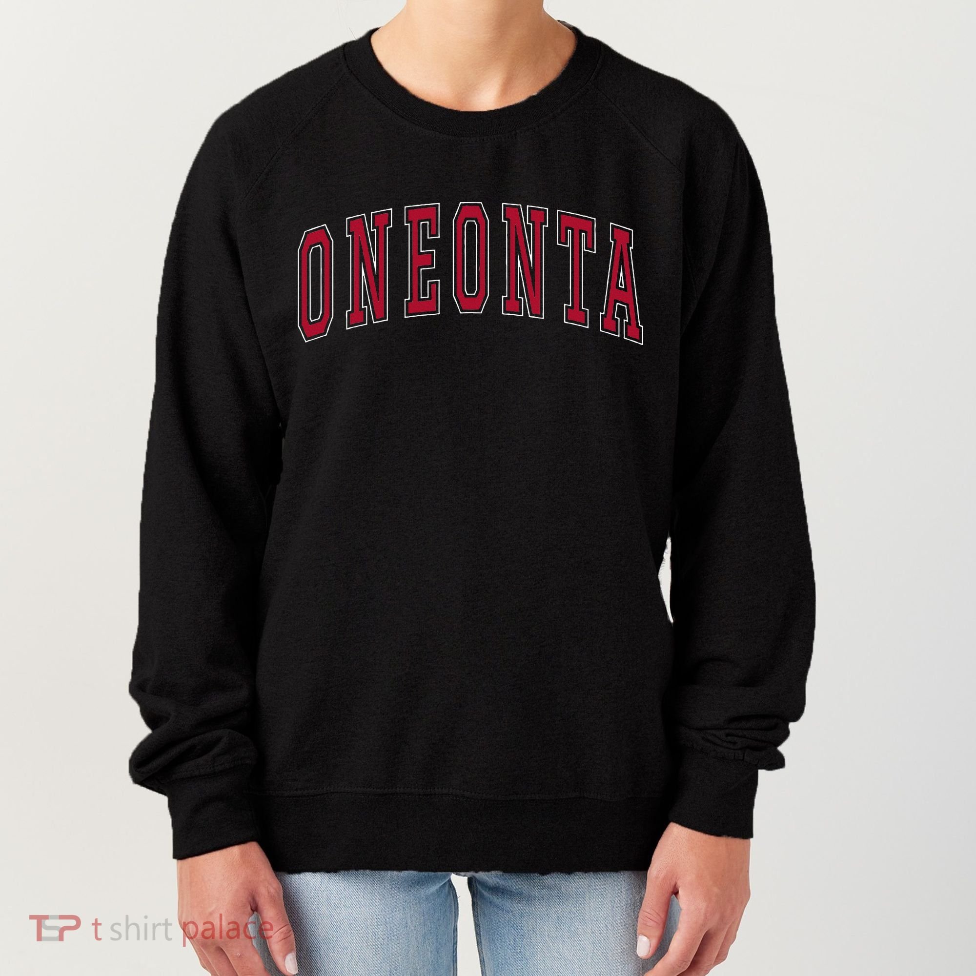 Oneonta New York Souvenir College Style Red Women's Sweatshirt