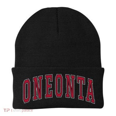 Oneonta New York Souvenir College Style Red Beanie