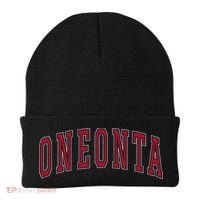Oneonta New York Souvenir College Style Red Beanie thumb 0