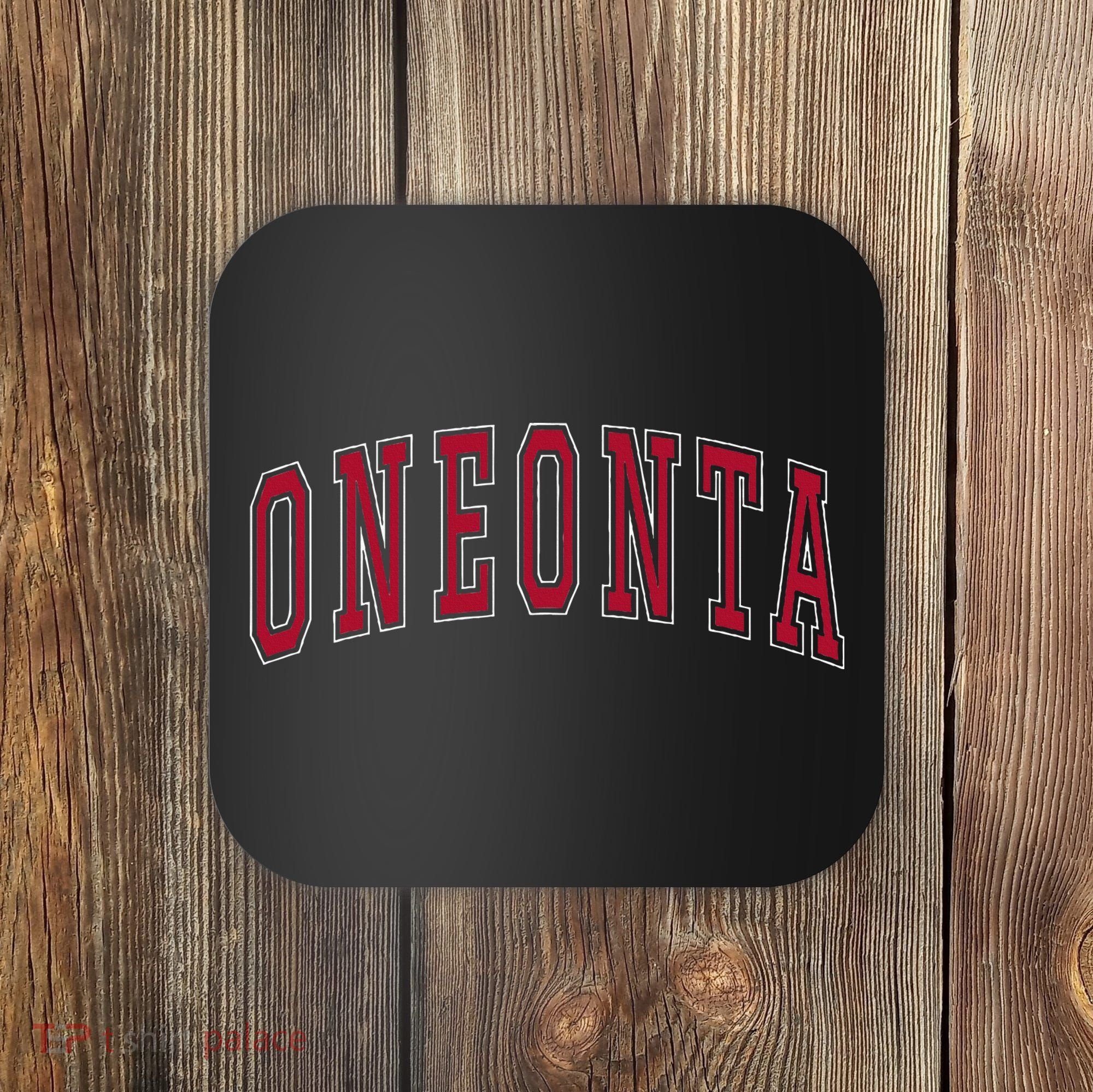 Oneonta New York Souvenir College Style Red Coaster