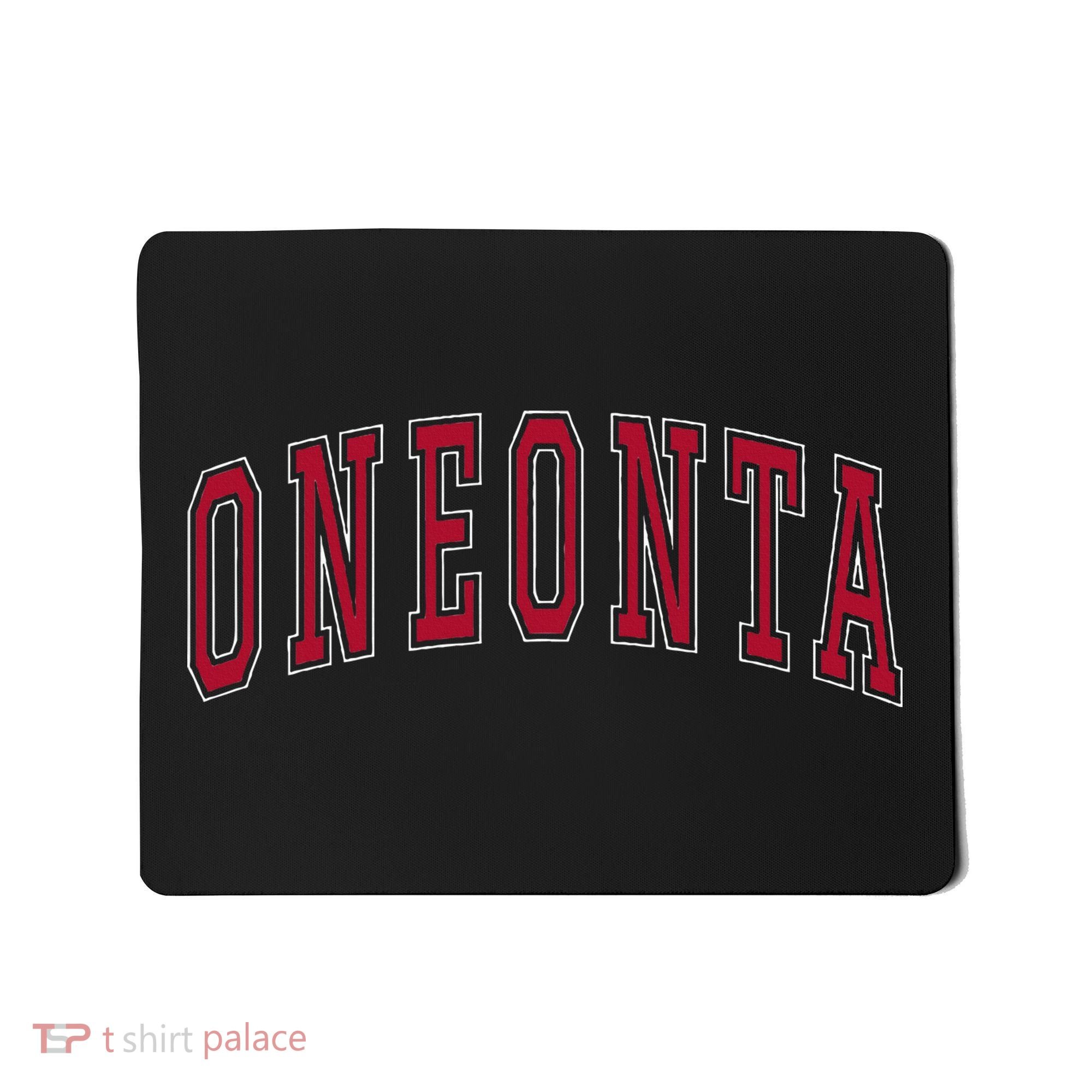 Oneonta New York Souvenir College Style Red Mousepad