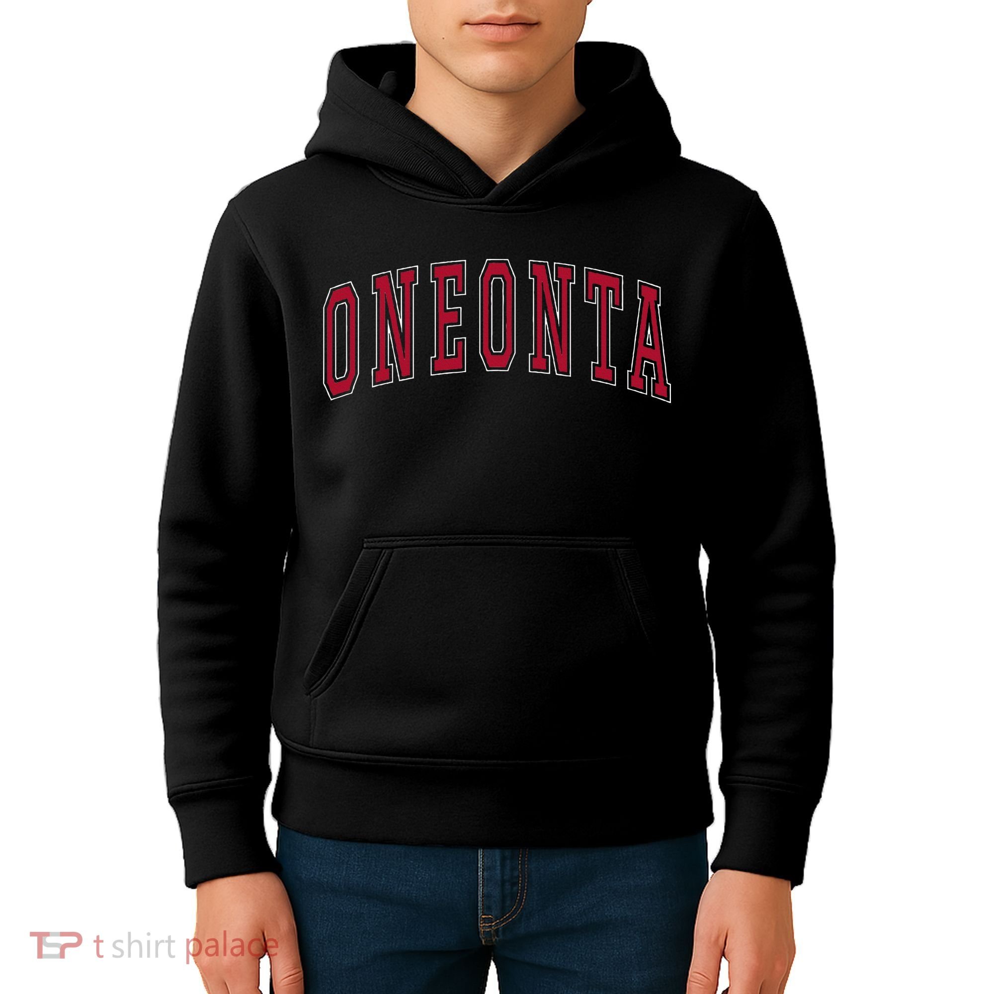 Oneonta New York Souvenir College Style Red Kids Hoodie