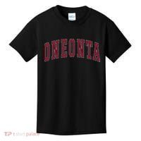 Oneonta New York Souvenir College Style Red Kids T-Shirt thumb 0