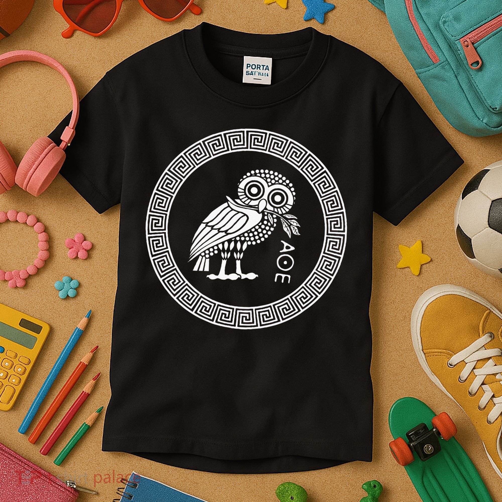 Owl Of Athena Kids T-Shirt