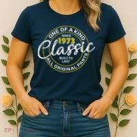 One Of A Kind Since 1973 Classic 50th Birthday Women's T-Shirt thumb 2