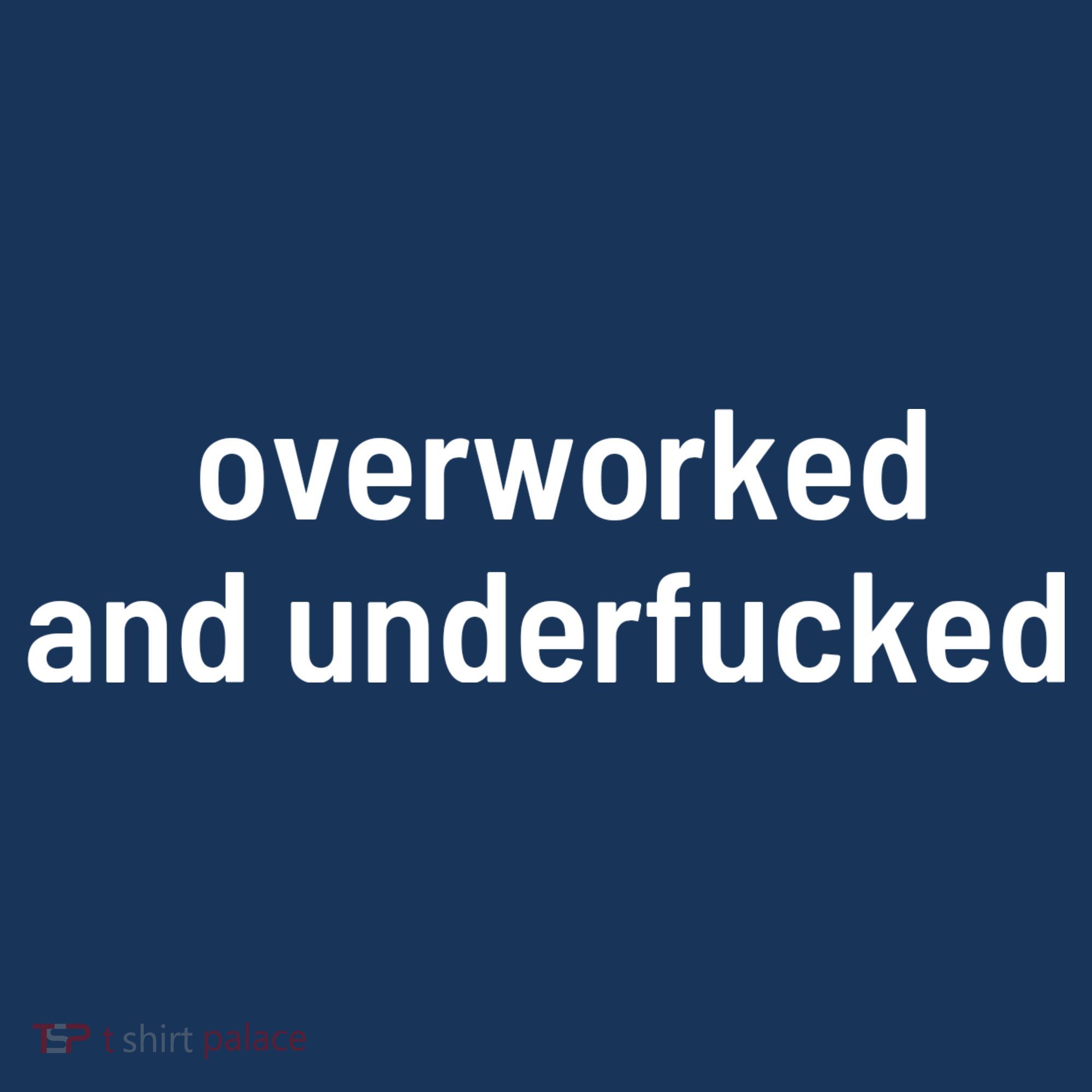 Offensive Overworked And Underfucked Funny Adult Humor Saying Kids Sweatshirt
