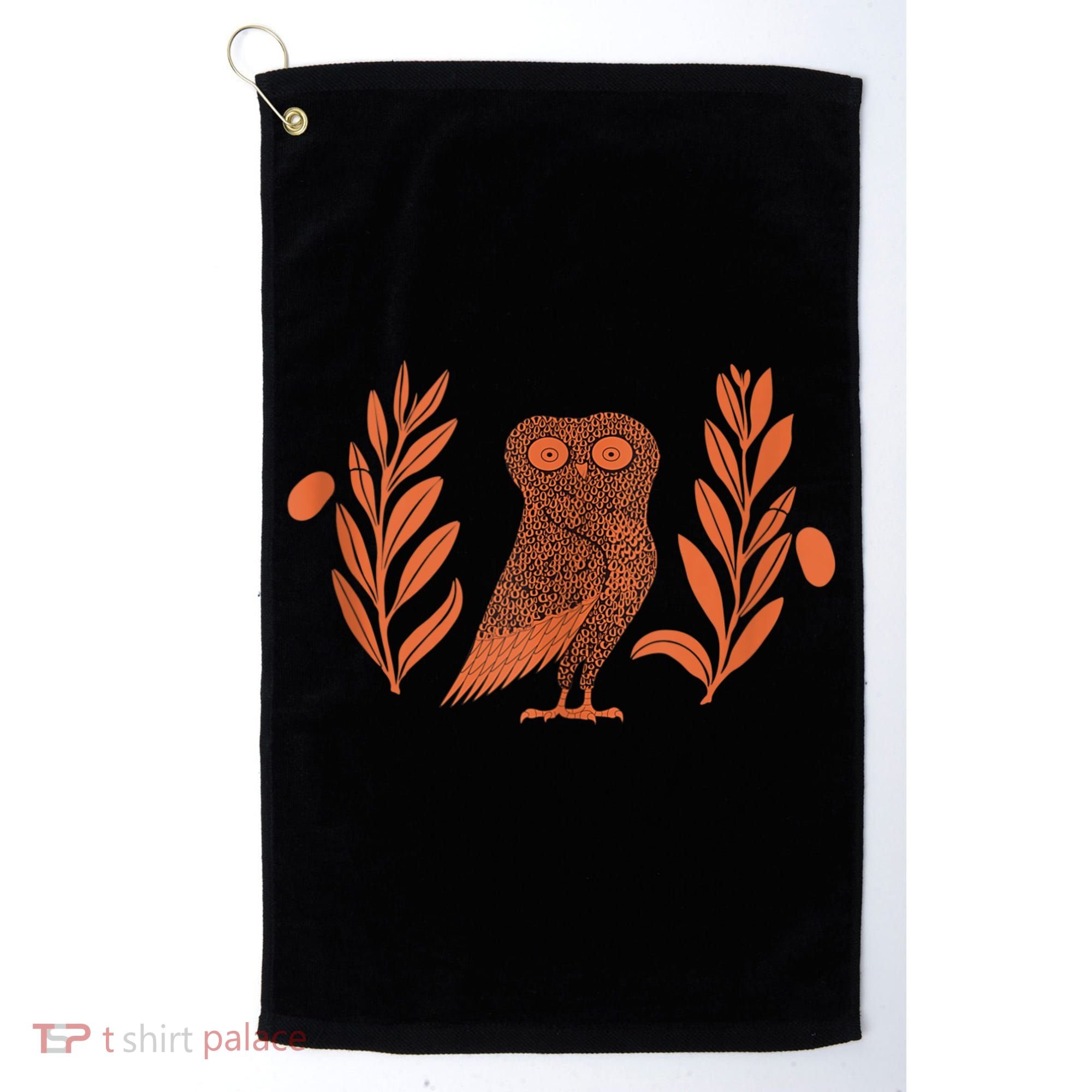 Owl Of Athena Golf Towel