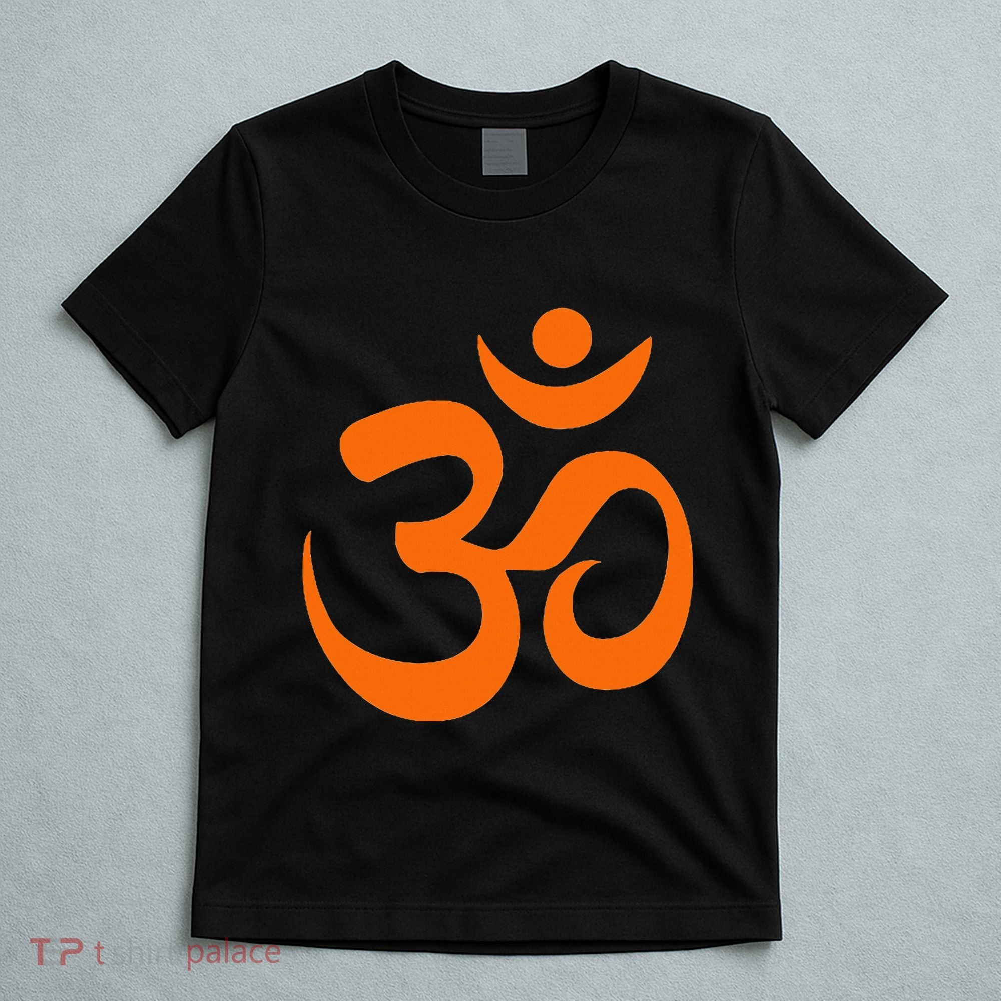 Om Omkar Aum Symbol Orange Graphic Spiritual Yoga Meditation T-Shirt