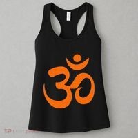 Om Omkar Aum Symbol Orange Graphic Spiritual Yoga Meditation Women's Tank Top thumb 3