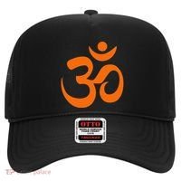 Om Omkar Aum Symbol Orange Graphic Spiritual Yoga Meditation Hat thumb 0