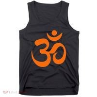Om Omkar Aum Symbol Orange Graphic Spiritual Yoga Meditation Tank Top thumb 0