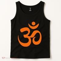 Om Omkar Aum Symbol Orange Graphic Spiritual Yoga Meditation Tank Top thumb 2