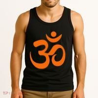 Om Omkar Aum Symbol Orange Graphic Spiritual Yoga Meditation Tank Top thumb 3
