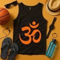 Om Omkar Aum Symbol Orange Graphic Spiritual Yoga Meditation Tank Top thumb 4
