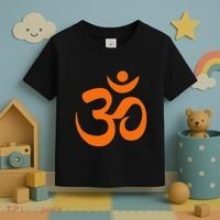 Om Omkar Aum Symbol Orange Graphic Spiritual Yoga Meditation Toddler T-Shirt thumb 3