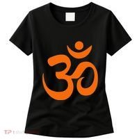 Om Omkar Aum Symbol Orange Graphic Spiritual Yoga Meditation Women's T-Shirt thumb 0