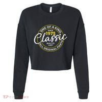 One Of A Kind Since 1975 Classic 50th Birthday Cropped Pullover Crew thumb 0