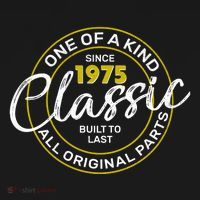 One Of A Kind Since 1975 Classic 50th Birthday Cropped Pullover Crew thumb 4