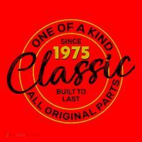 One Of A Kind Since 1975 Classic 50th Birthday Santa Hat thumb 1