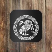 Owl Of Athena Ancient Greek Mythology Is AthenaS Owl Greece Coaster thumb 0
