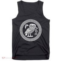 Owl Of Athena Ancient Greek Mythology Is AthenaS Owl Greece Tank Top thumb 0