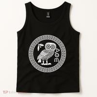 Owl Of Athena Ancient Greek Mythology Is AthenaS Owl Greece Tank Top thumb 2