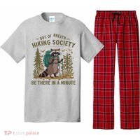 Out Of Breath Hiking Society Raccoon Be There In A Minute  Pajama Set thumb 0