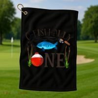 Ofishally ONE Baby O Fish Ally ONE Golf Towel thumb 1