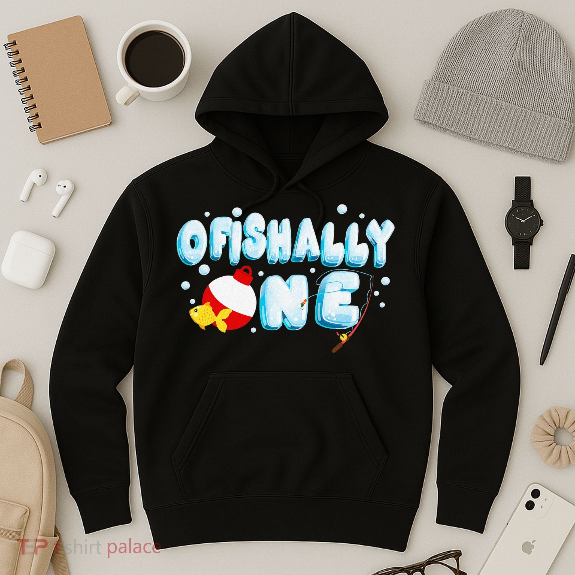 Ofishally One Birthday Outfit For Fish Lover Hoodie