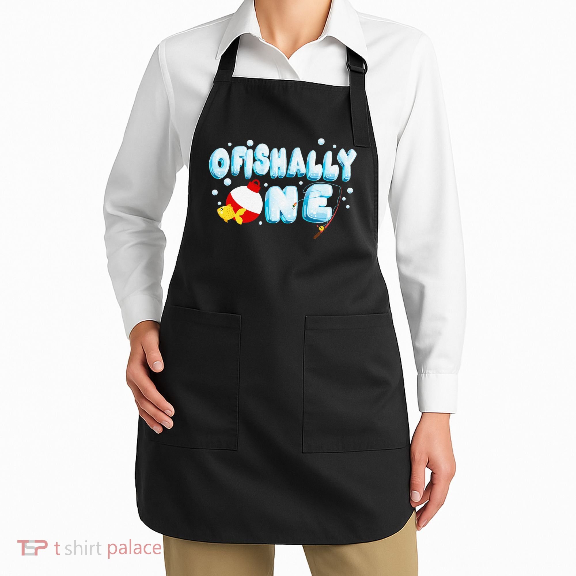 Ofishally One Birthday Outfit For Fish Lover Apron