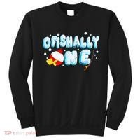 Ofishally One Birthday Outfit For Fish Lover Sweatshirt thumb 0