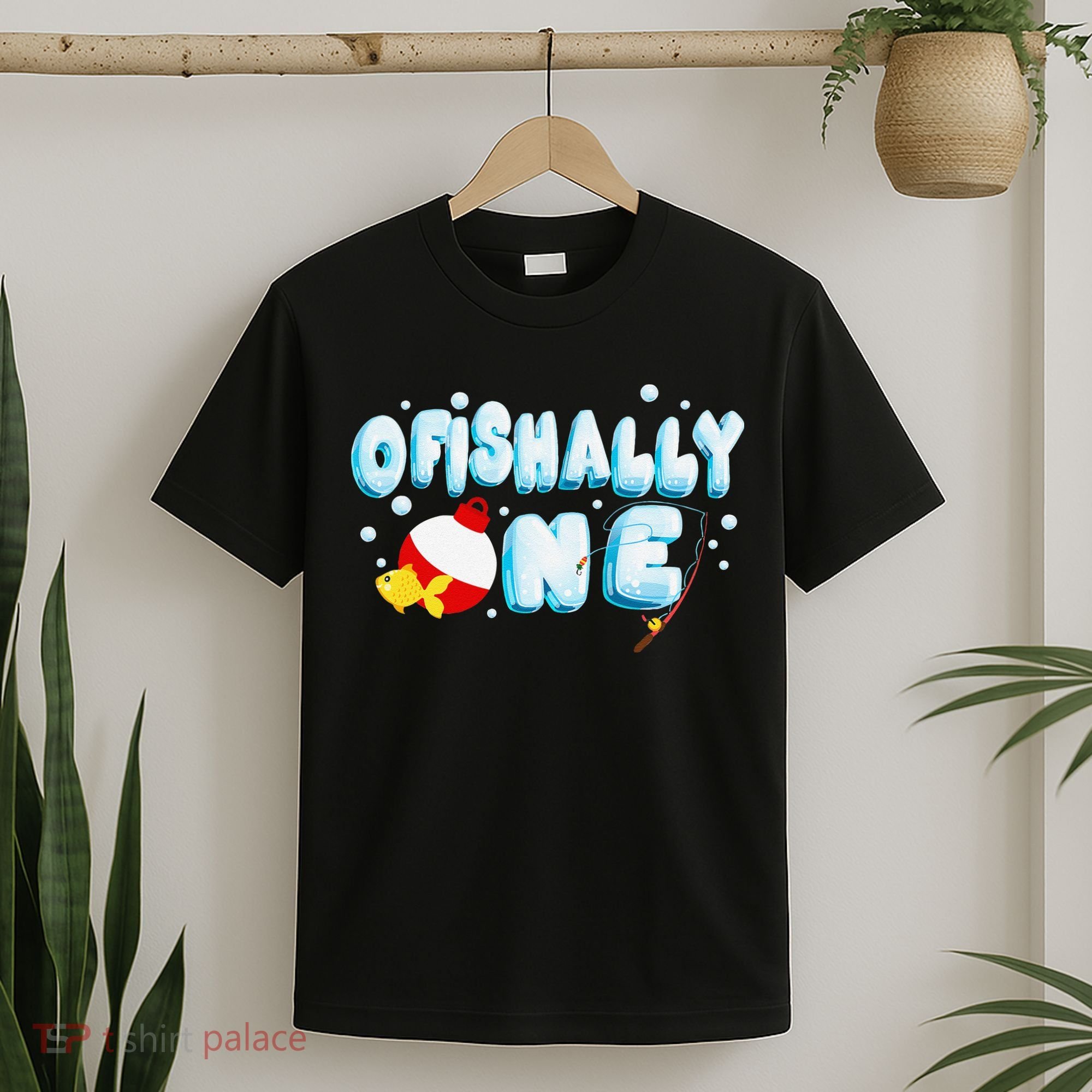 Ofishally One Birthday Outfit For Fish Lover T-Shirt