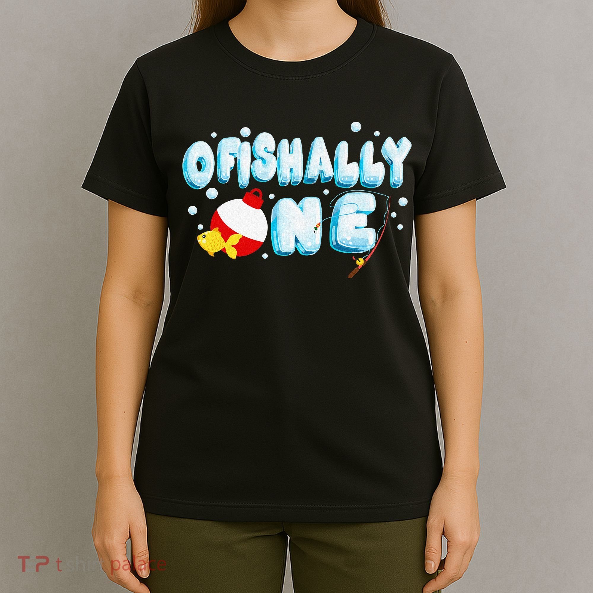 Ofishally One Birthday Outfit For Fish Lover T-Shirt