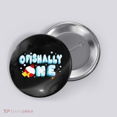 Ofishally One Birthday Outfit For Fish Lover Button