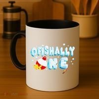 Ofishally One Birthday Outfit For Fish Lover Coffee Mug thumb 4