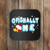 Ofishally One Birthday Outfit For Fish Lover Coaster thumb 0