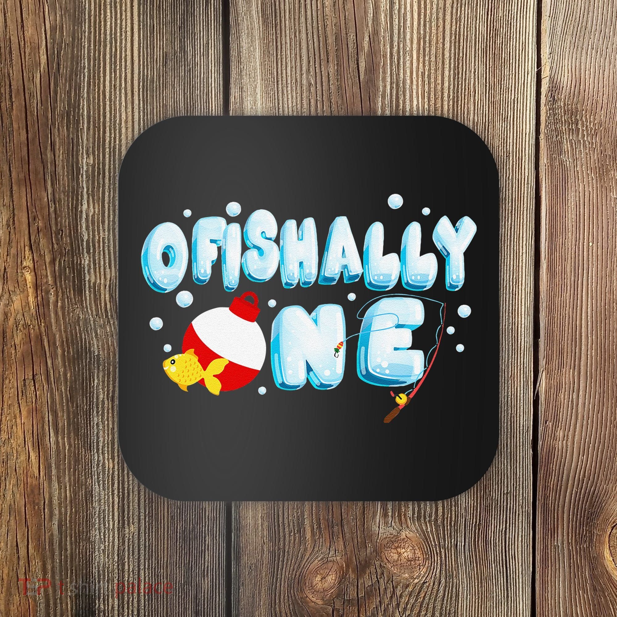 Ofishally One Birthday Outfit For Fish Lover Coaster