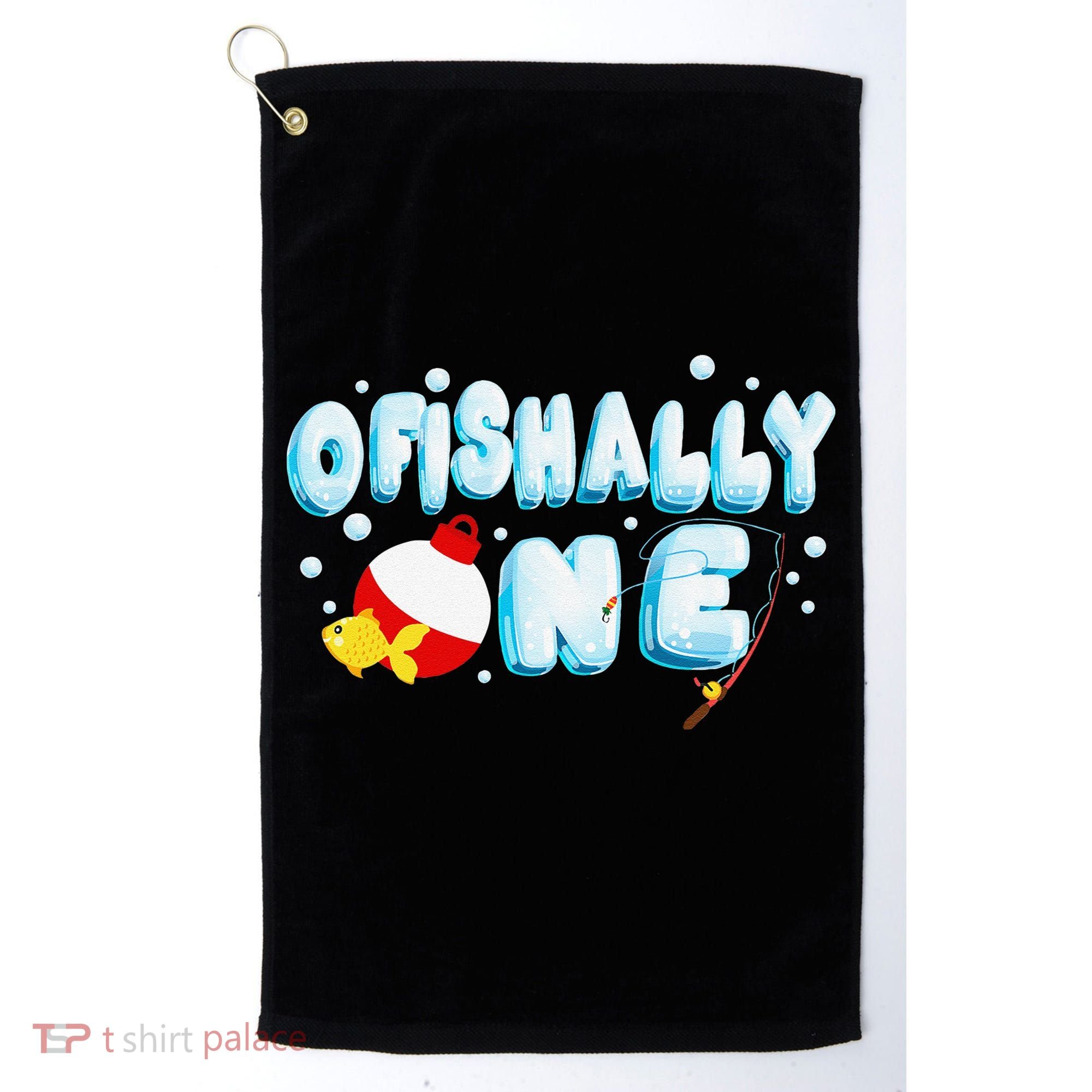 Ofishally One Birthday Outfit For Fish Lover Golf Towel