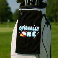 Ofishally One Birthday Outfit For Fish Lover Golf Towel thumb 2