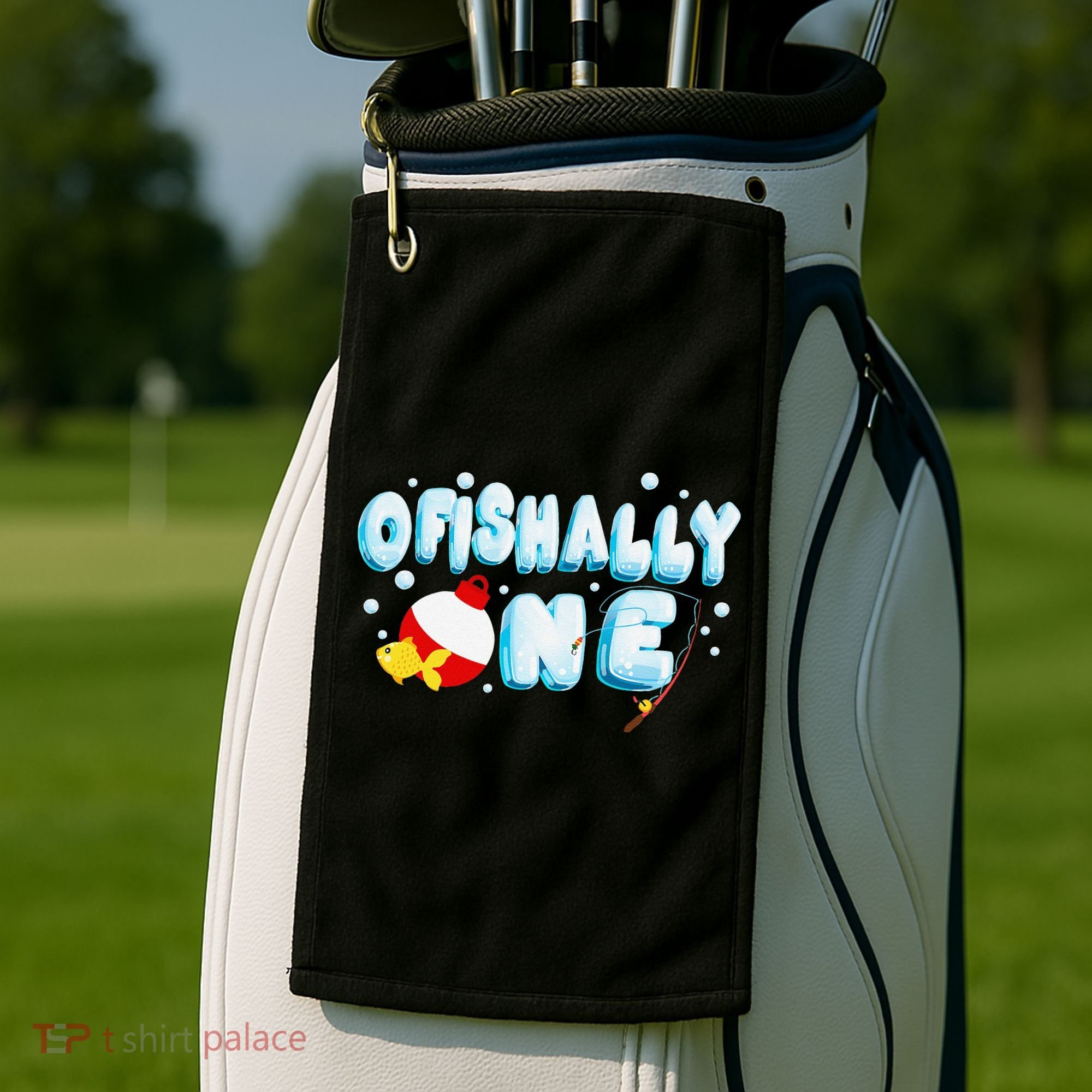 Ofishally One Birthday Outfit For Fish Lover Golf Towel