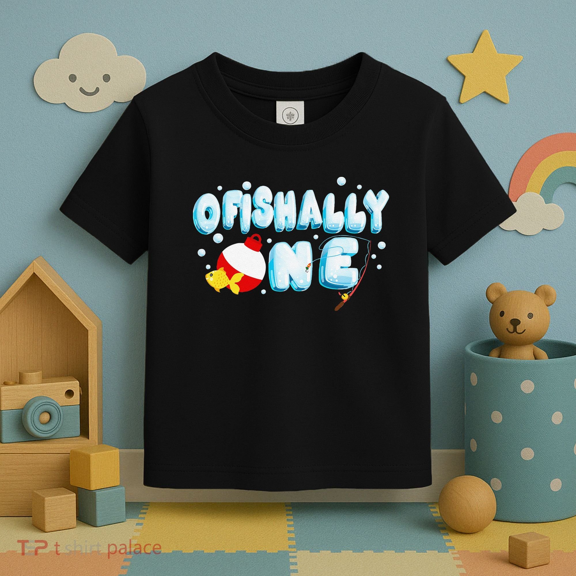 Ofishally One Birthday Outfit For Fish Lover Toddler T-Shirt
