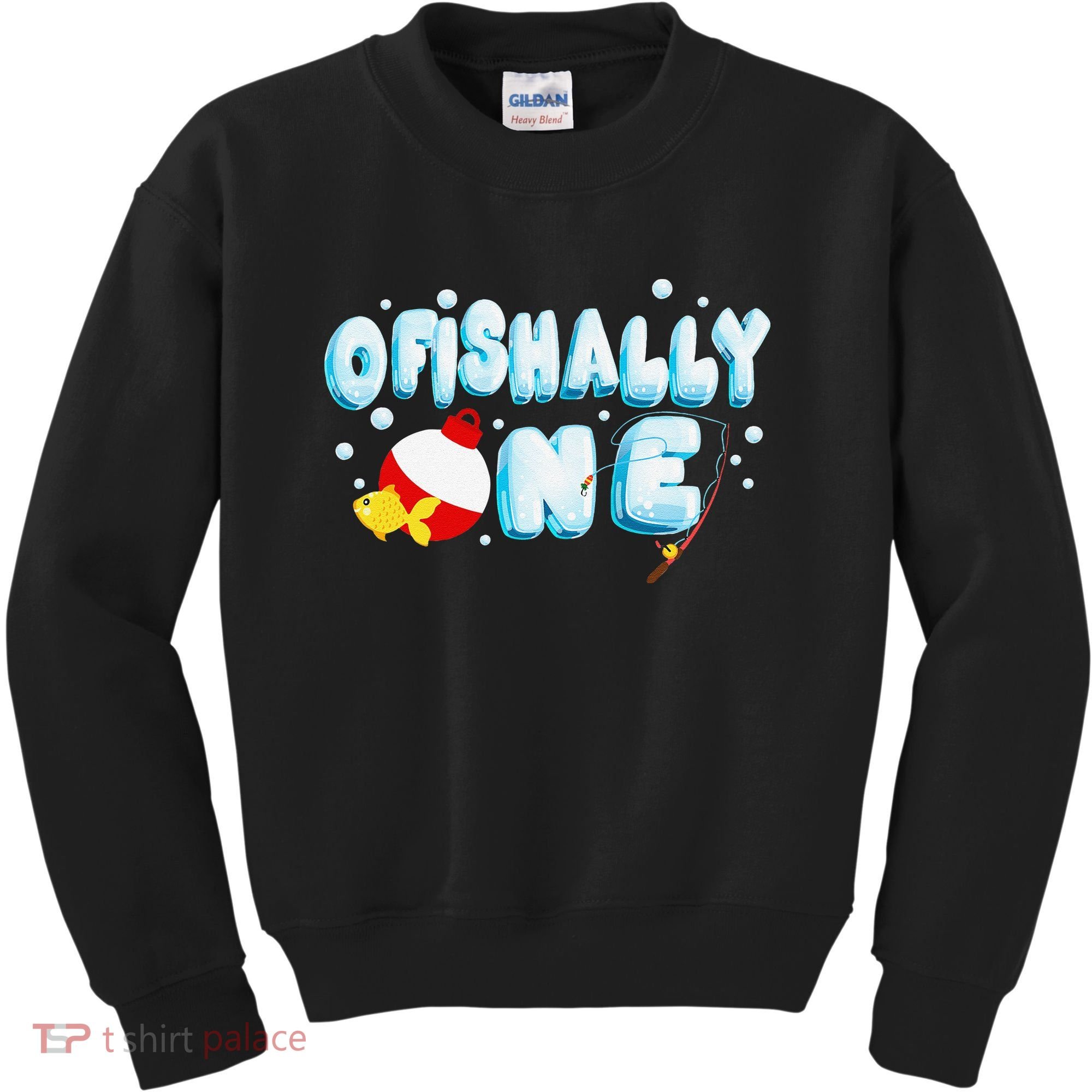 Ofishally One Birthday Outfit For Fish Lover Kids Sweatshirt