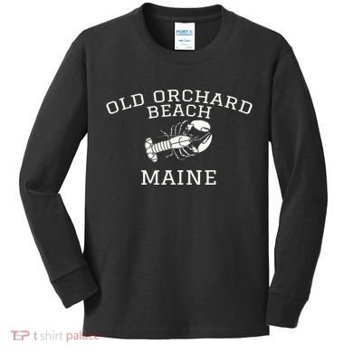 Old Orchard Beach Maine Lobster Kids Long Sleeve Shirt