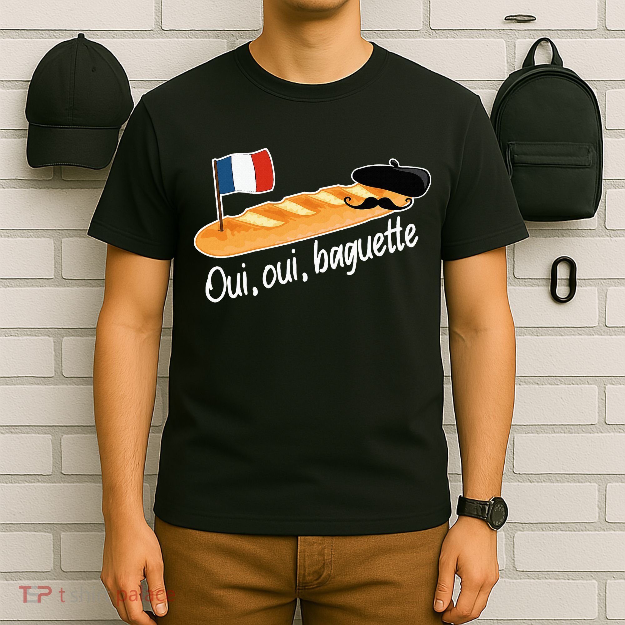 Oui Oui Baguette French Bread France Lover Francophile T-Shirt