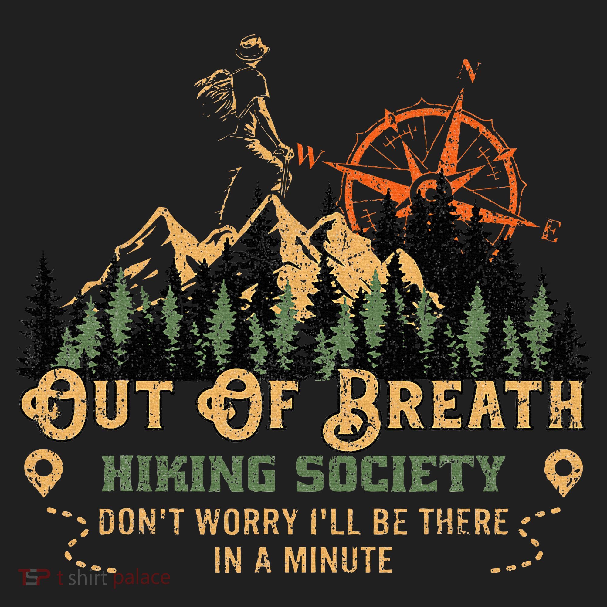 Out Of Breath Hiking Society Comfort Colors Boxy T-Shirt