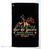 Out Of Breath Hiking Society Golf Towel thumb 0