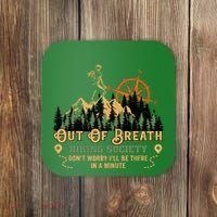 Out Of Breath Hiking Society Coaster thumb 0