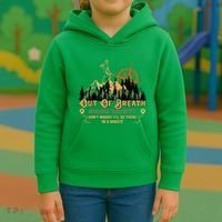 Out Of Breath Hiking Society Kids Hoodie thumb 3