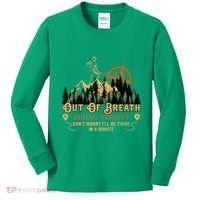 Out Of Breath Hiking Society Kids Long Sleeve Shirt thumb 0